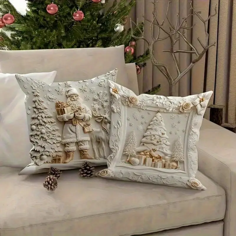 4-Pack Christmas Pillow Cover Set