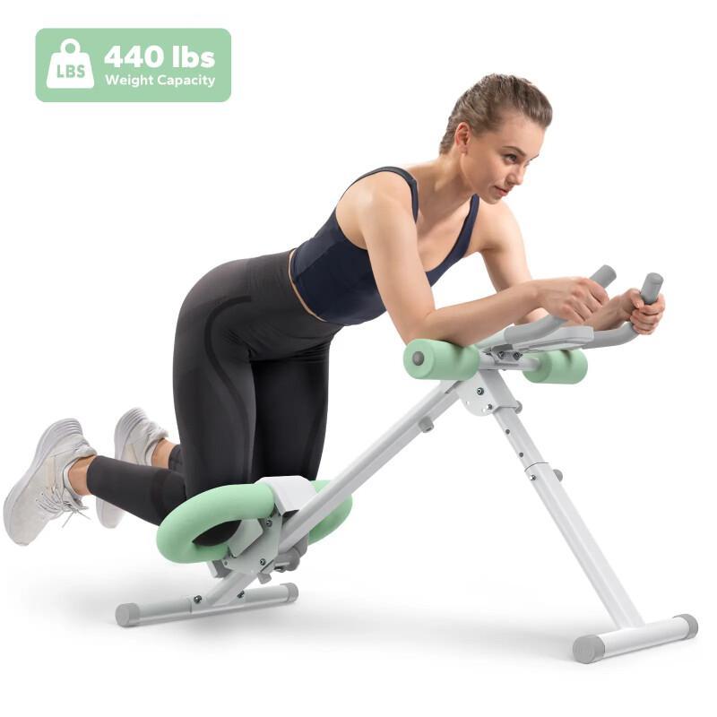 Dual Track Adjustable Ab Trainer Machine With LCD Monitor