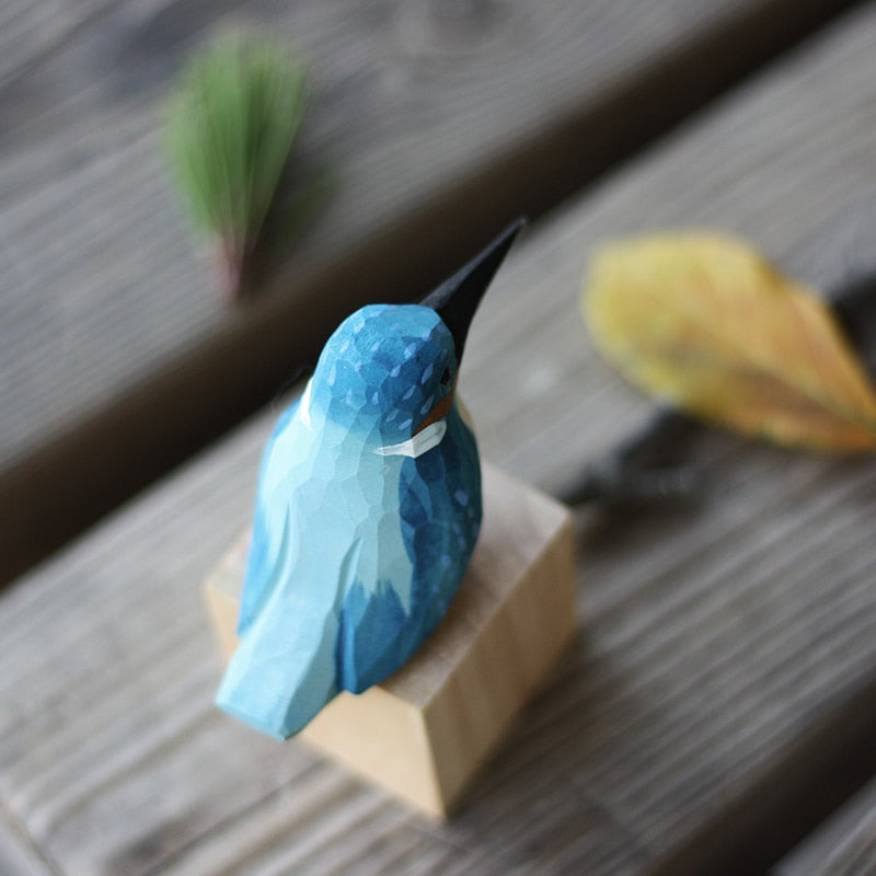 Artisanal Wooden Bird Sculptures