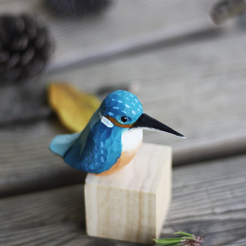Artisanal Wooden Bird Sculptures