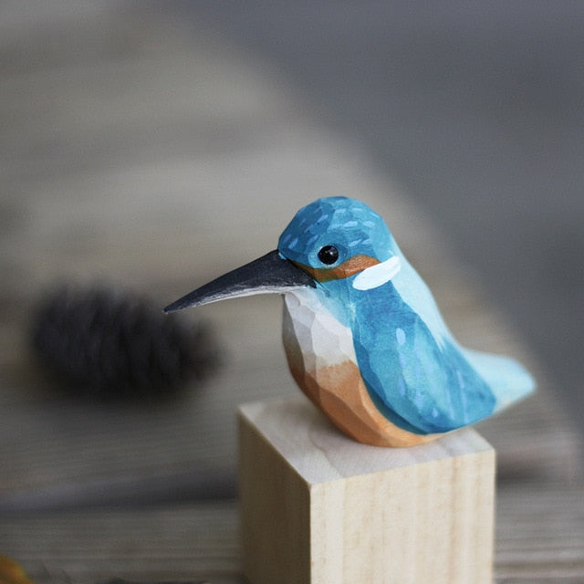Artisanal Wooden Bird Sculptures