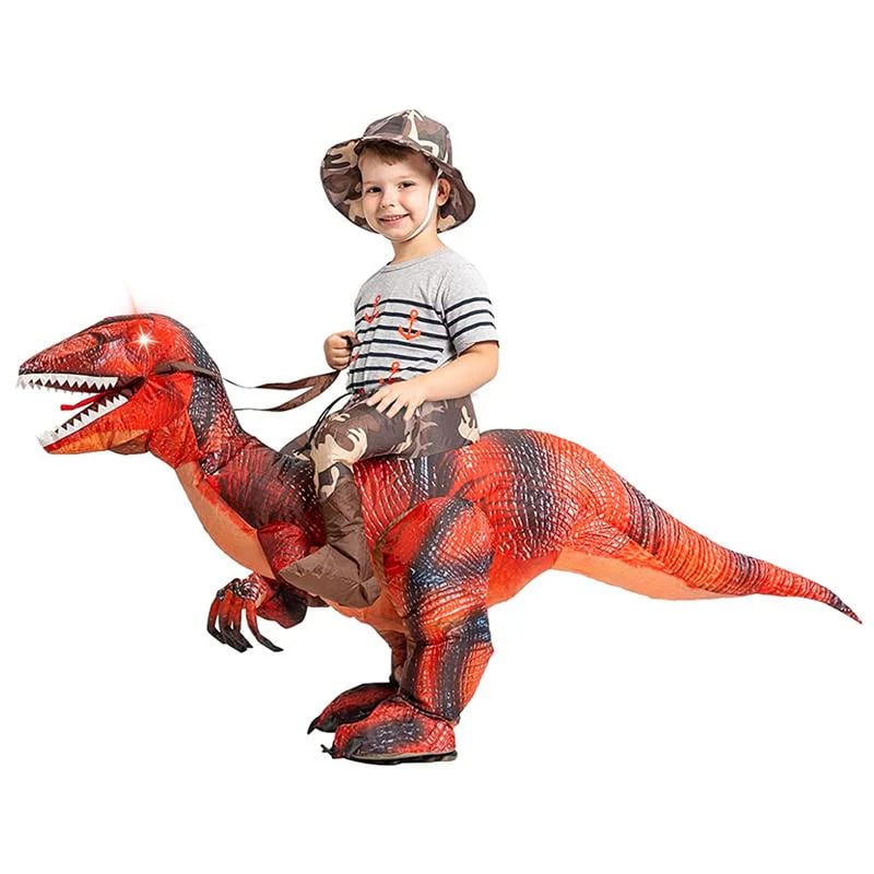 Dino-Mite Inflatable Costume-t-rex Halloween Party Suit With Fan, Fun Inflatable Dinosaur Costume For Adults And Kids