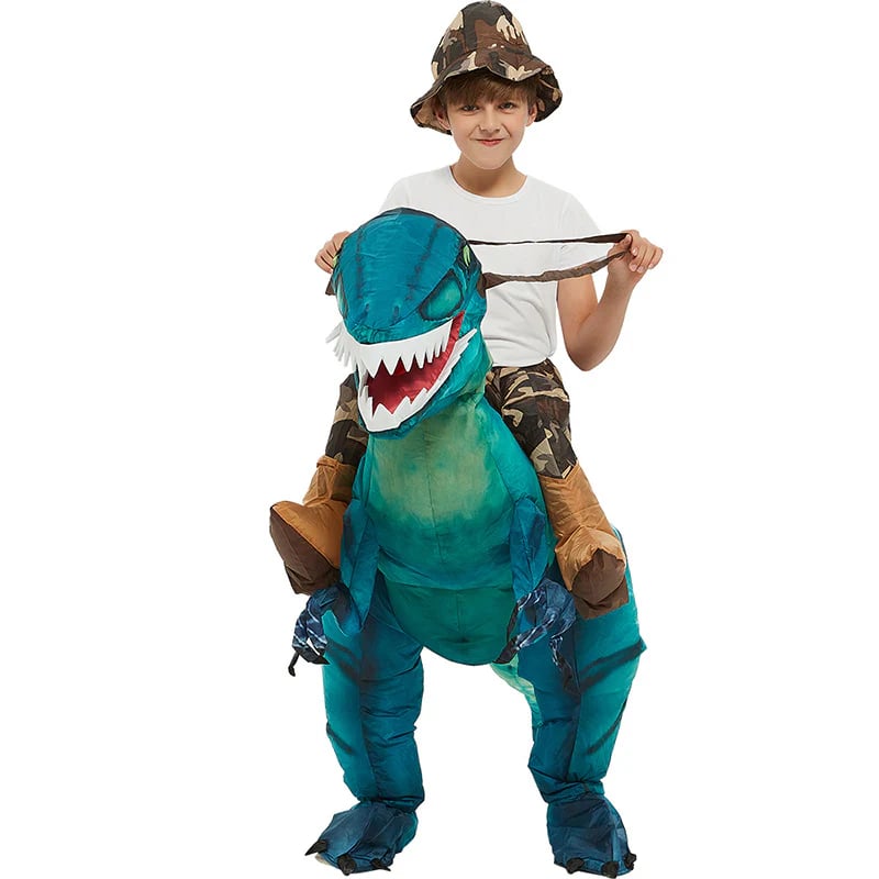 Dino-Mite Inflatable Costume-t-rex Halloween Party Suit With Fan, Fun Inflatable Dinosaur Costume For Adults And Kids