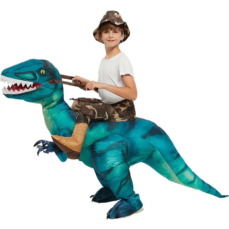 Dino-Mite Inflatable Costume-t-rex Halloween Party Suit With Fan, Fun Inflatable Dinosaur Costume For Adults And Kids
