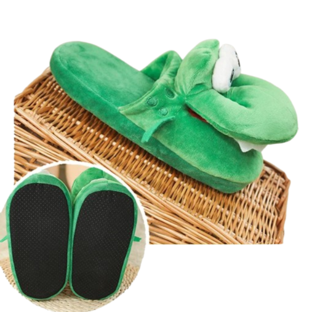 Creative Cute Croco Cotton Slippers