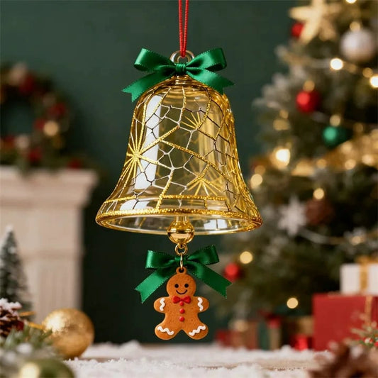 Golden Bell Ornaments: Echoes Of Christmas Joy