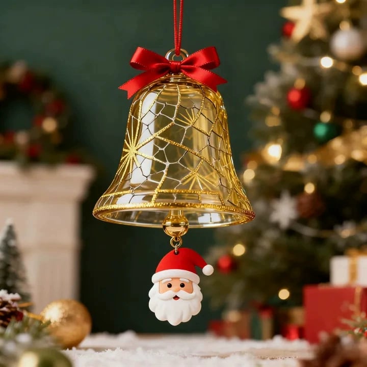 Golden Bell Ornaments: Echoes Of Christmas Joy