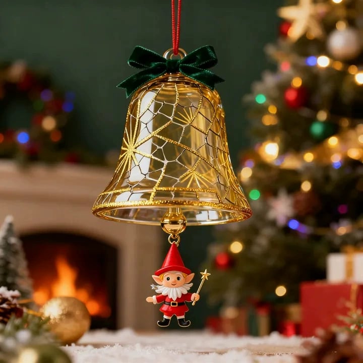 Golden Bell Ornaments: Echoes Of Christmas Joy