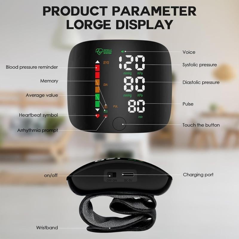 Touch Screen Wrist Blood Pressure Monitor