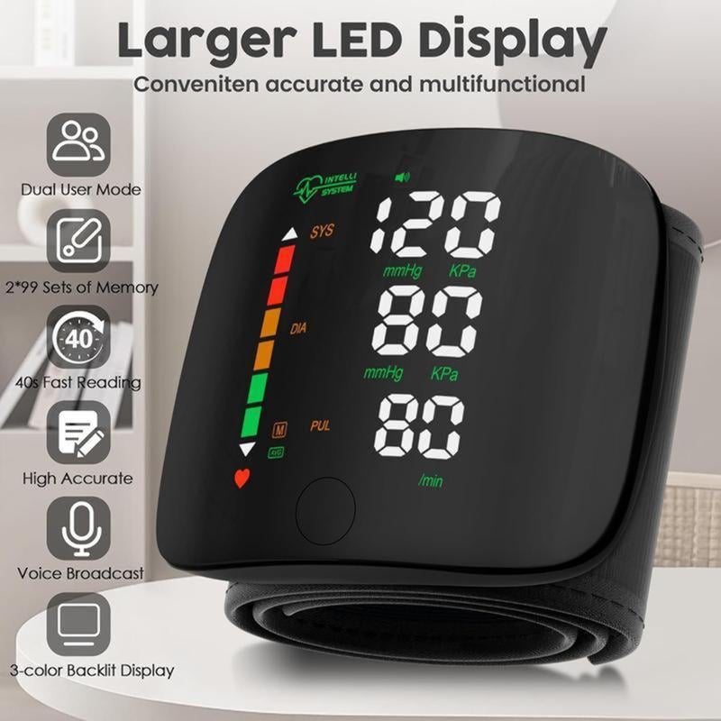Touch Screen Wrist Blood Pressure Monitor
