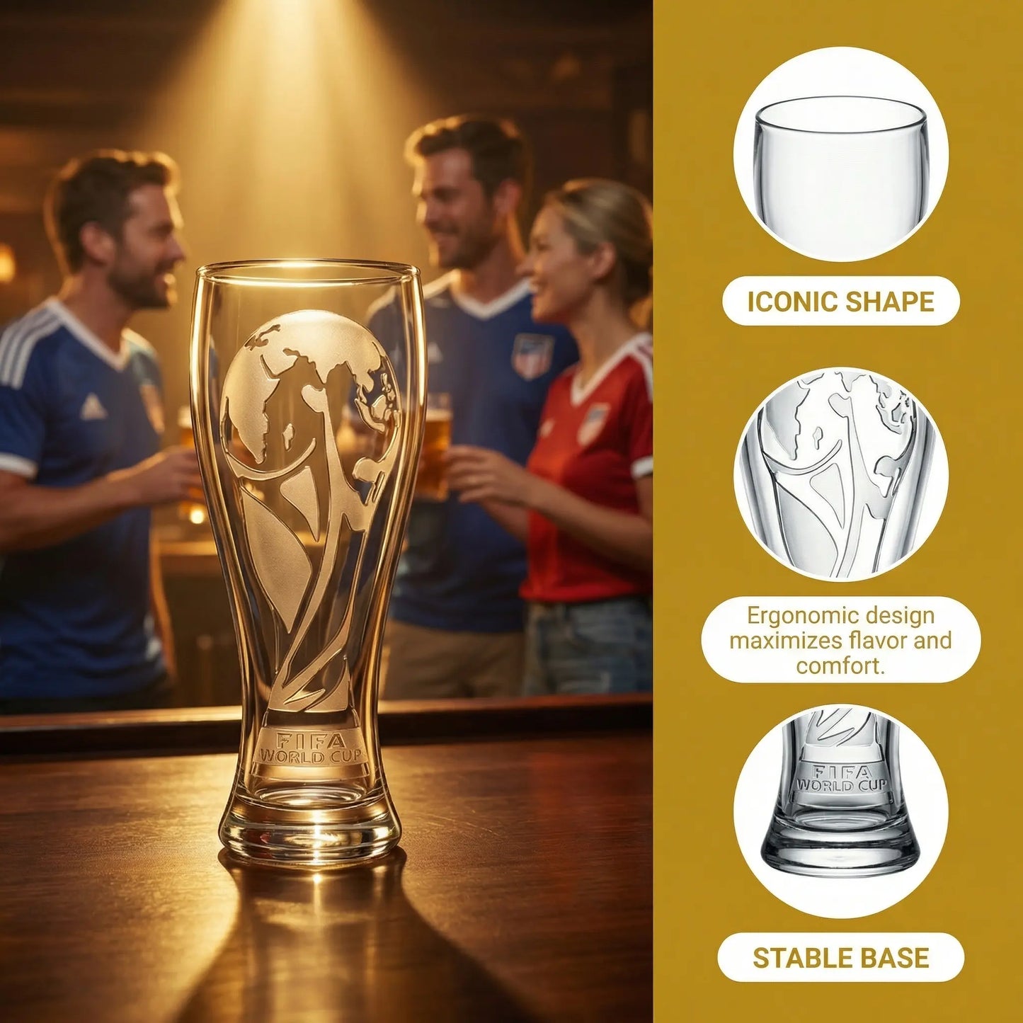 【FIFA WORLD CUP 2026 】Unbreakable Mug And Trophy-shaped Bottle Opener