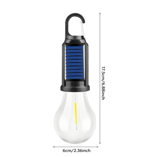 4PCS Solar LED Camping Lanterns - USB Rechargeable With Clip
