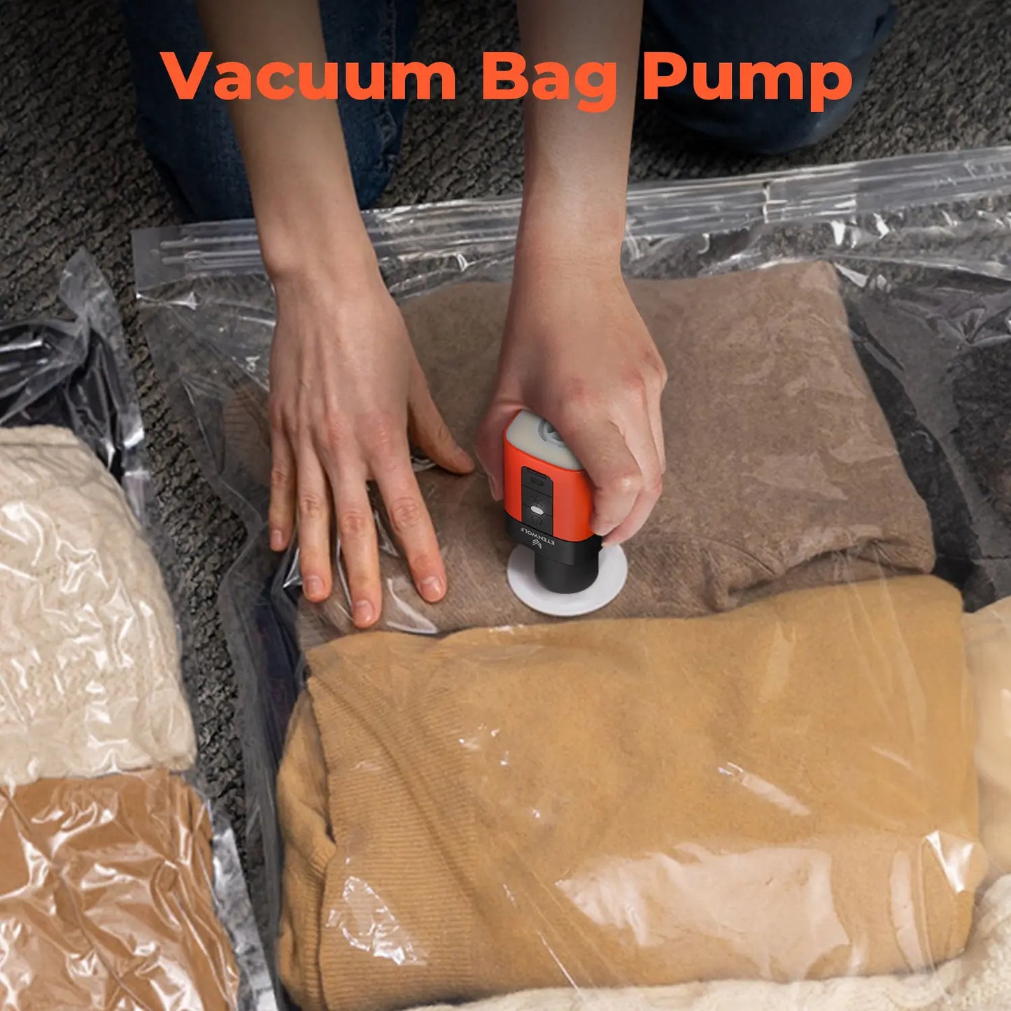 Mini Air Pump With LED – Portable Rechargeable Inflator