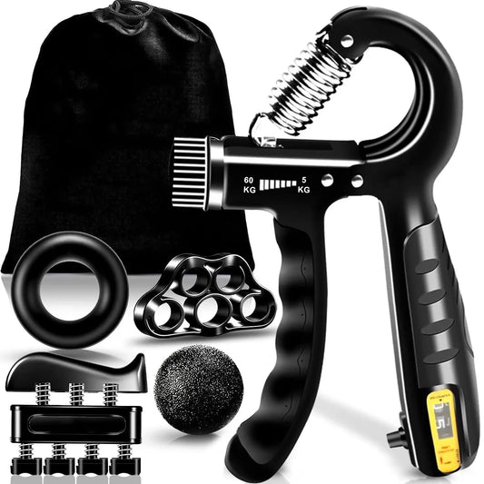 Grip Strengthener Kit – Adjustable Hand & Forearm Trainer (5 Pack)