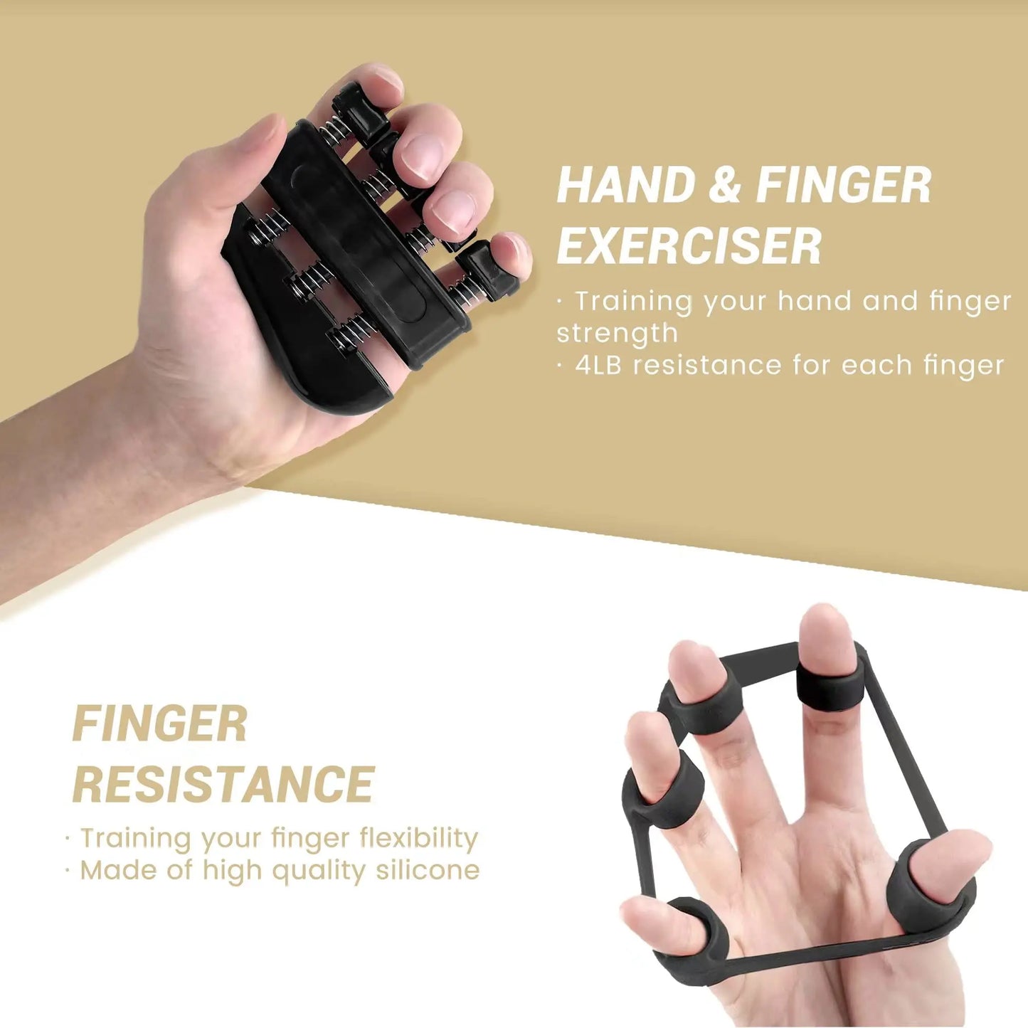 Grip Strengthener Kit – Adjustable Hand & Forearm Trainer (5 Pack)