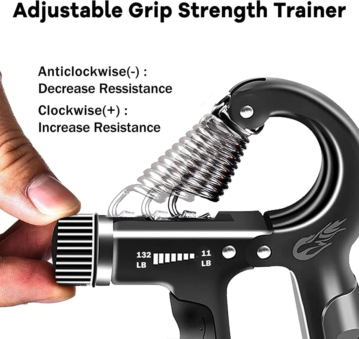 Grip Strengthener Kit – Adjustable Hand & Forearm Trainer (5 Pack)