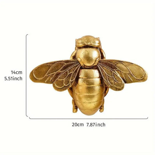 Golden Bee Wall Decor – Resin Art Sculpture