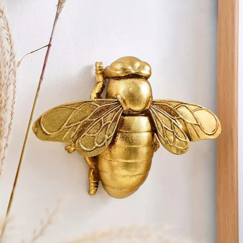 Golden Bee Wall Decor – Resin Art Sculpture
