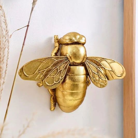 Golden Bee Wall Decor – Resin Art Sculpture
