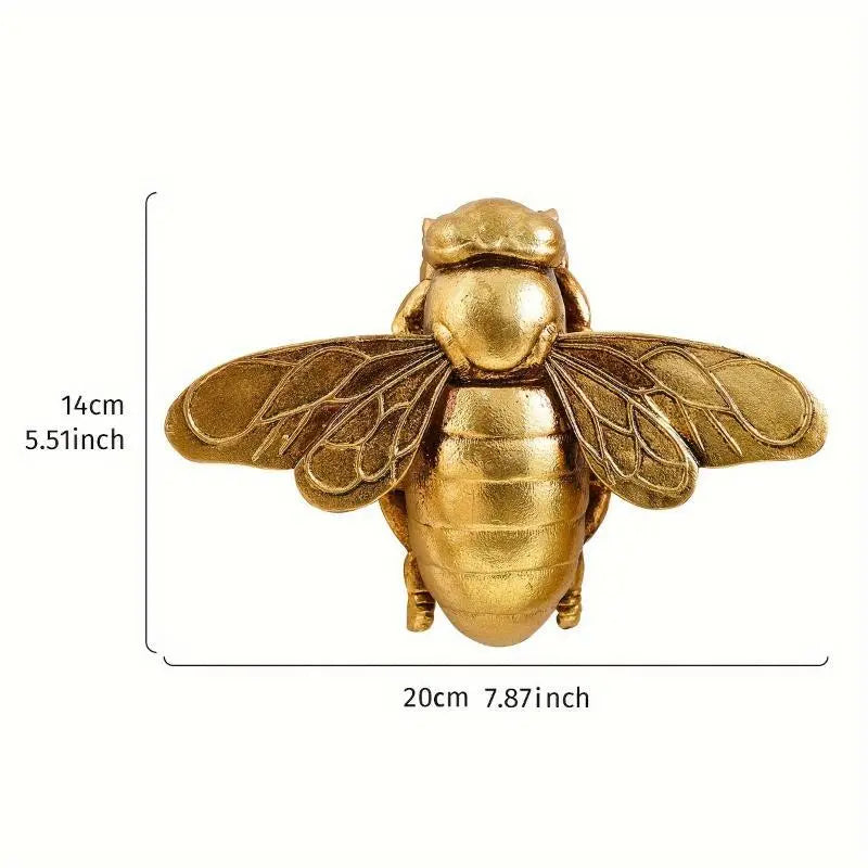 Golden Bee Wall Decor – Resin Art Sculpture