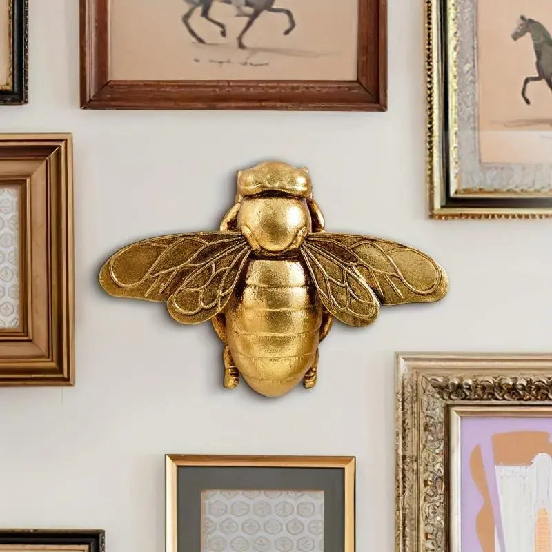 Golden Bee Wall Decor – Resin Art Sculpture
