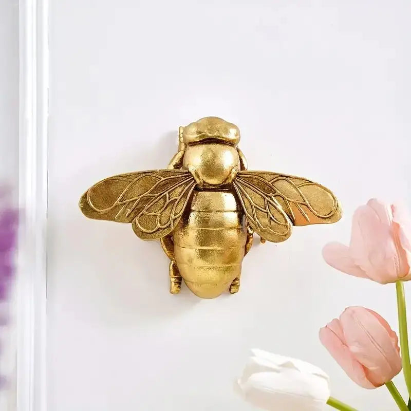 Golden Bee Wall Decor – Resin Art Sculpture