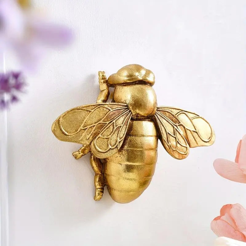 Golden Bee Wall Decor – Resin Art Sculpture