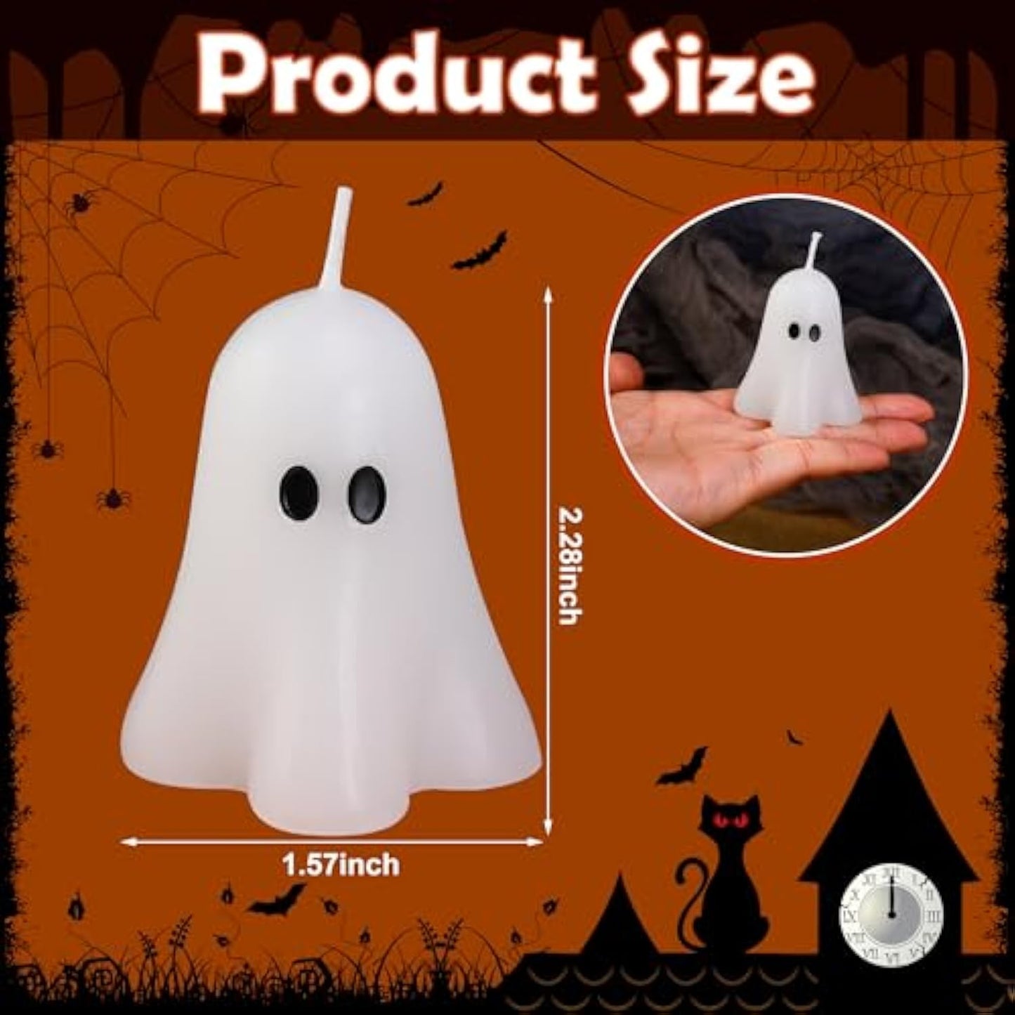 Midnight Spirits White Ghost Candles