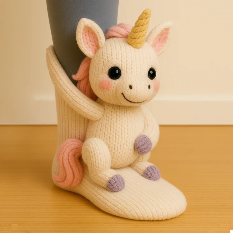 3D Knit Animal Socks
