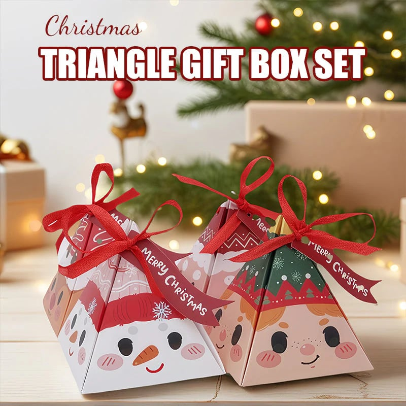 Adorable Christmas Triangular Gift Box Set