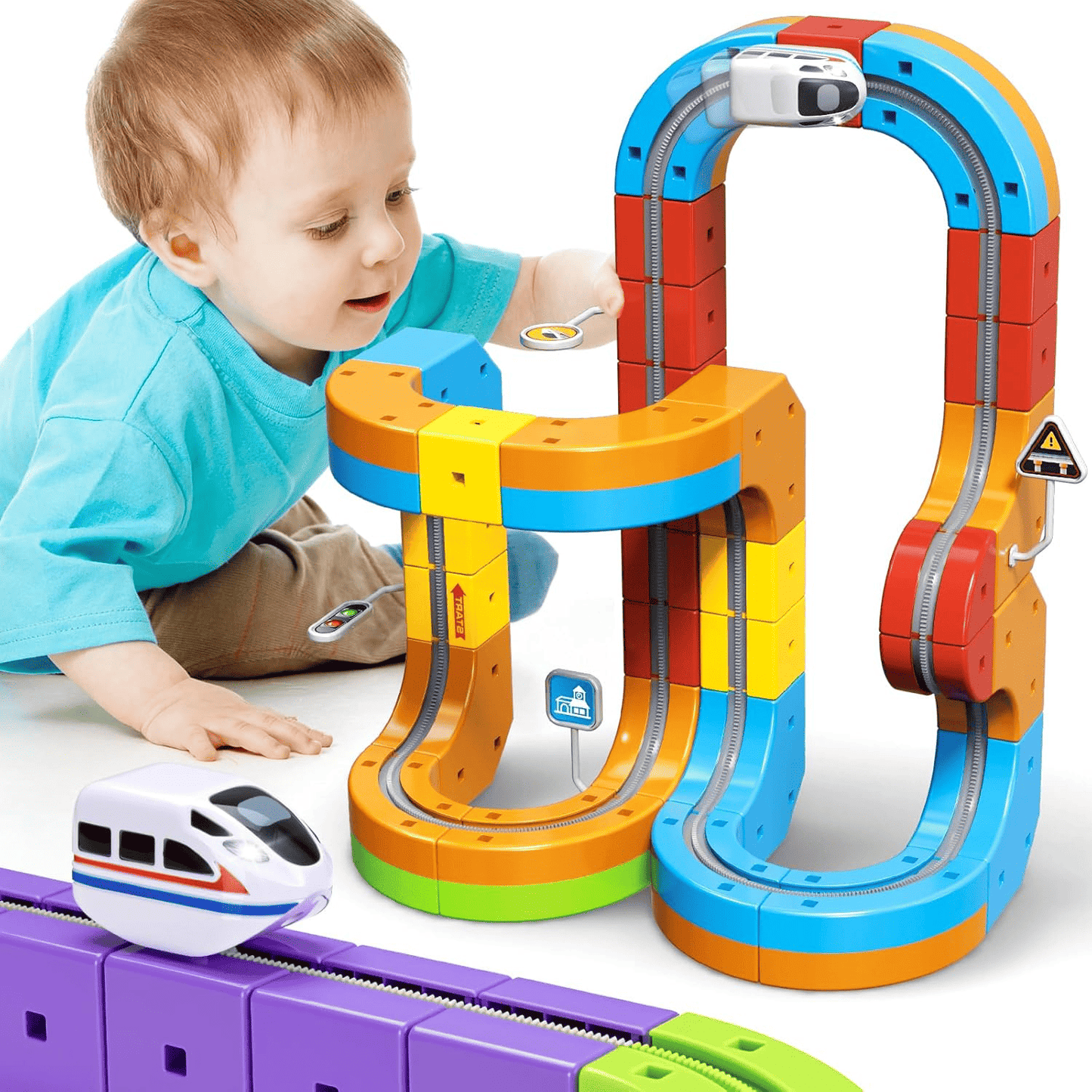 Electric 3D Race Track Set For Kids