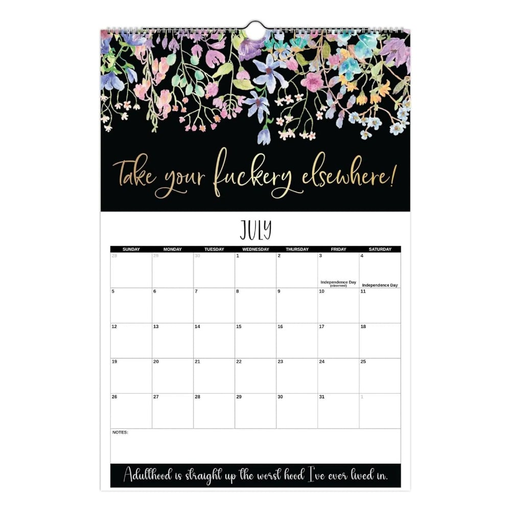 Here We F*cking Go Again: 2026 Swear Calendar For Tired-Ass Women