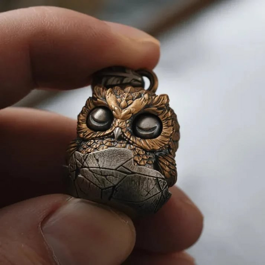Whimsical Owl Fidget Pendant