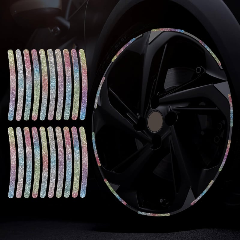 80-Piece Reflective Wheel Strip Kit