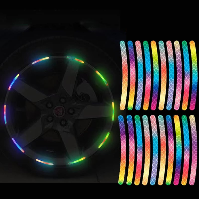 80-Piece Reflective Wheel Strip Kit