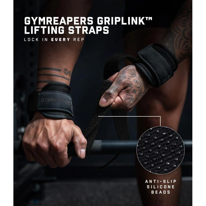Griplink Lifting Straps – Cushioned Wrist Support & Anti-Slip Grip