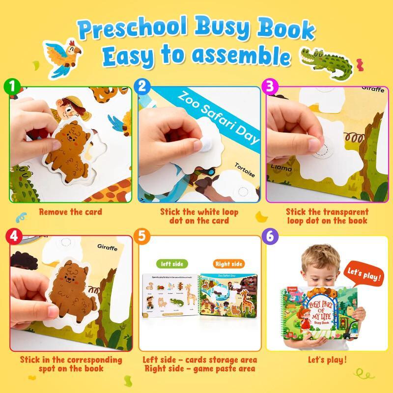 Montessori Busy Book For Kids – Alphabet, Counting & Matching Activities