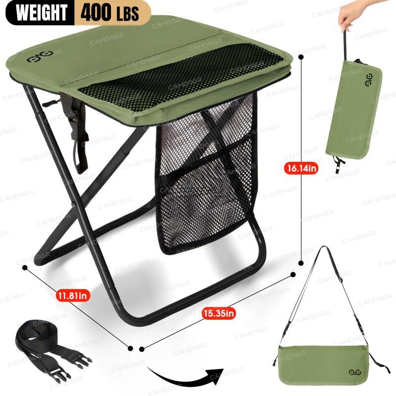 Portable Folding Camping Chair – Ultra Light With Strap & Side Pockets