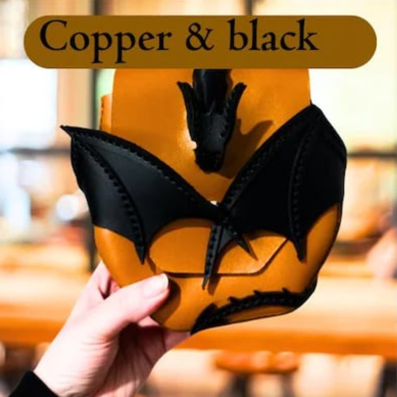 Dragon Embrace Leather Shoulder Bag