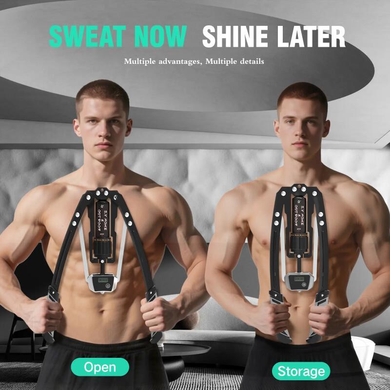 Hydraulic Arm & Chest Trainer – Adjustable Resistance With Smart Counter