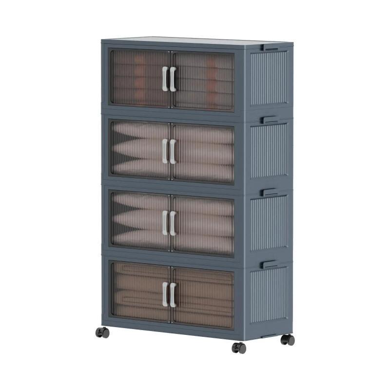 5-Tier Stackable Storage Bins – Collapsible Organizer With Wheels