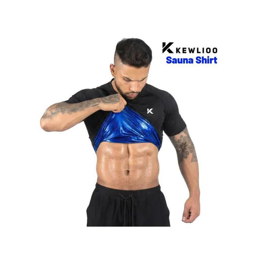 Men’s Heat Trapping Sauna T-Shirt – Compression Sweat-Enhancing Workout Top For Gym, Exercise & Athletic Training