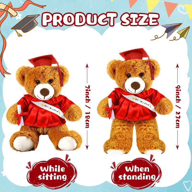 Graduation Teddy Bear 2026 – Plush Gift With Cap & Gown
