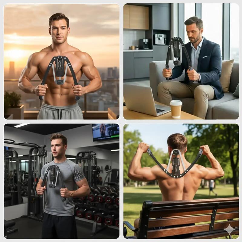 Hydraulic Arm & Chest Trainer – Adjustable Resistance With Smart Counter