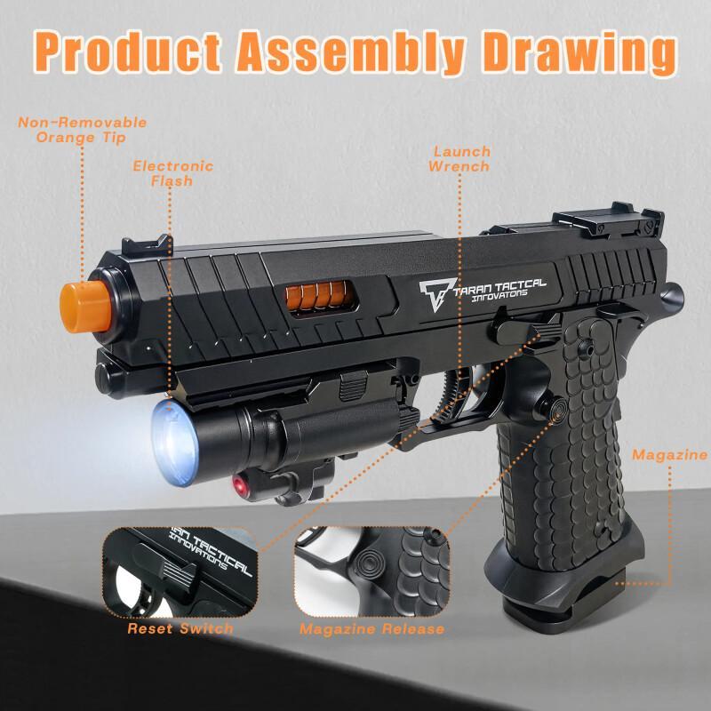 Shell Ejecting Toy Pistol – Soft Bullet Shooting Toy