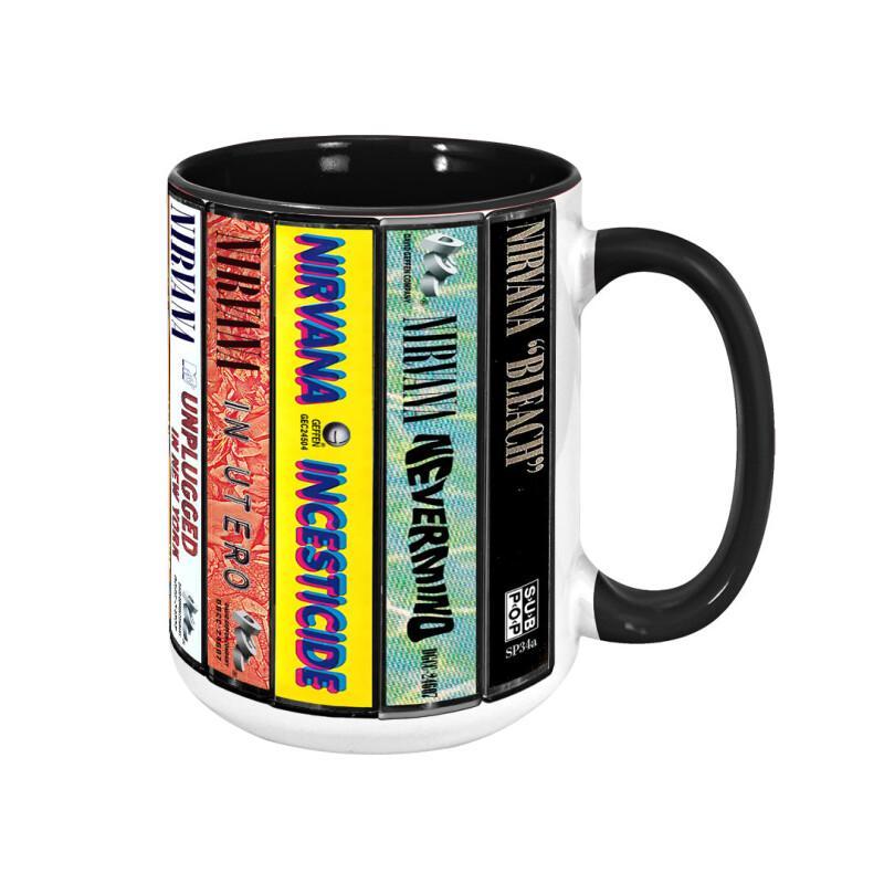 Nirvana Albums Cassette Collection Mug - Retro Music Gift