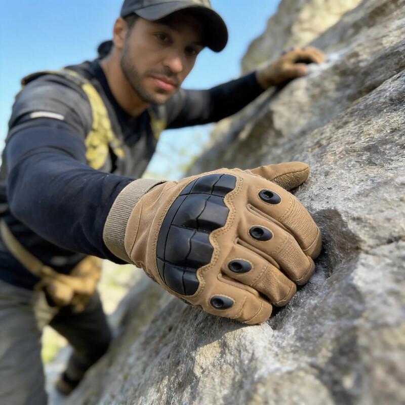 Tactical Full-Finger Gloves – Soft Knuckle, Touchscreen, Non-Slip, Breathable