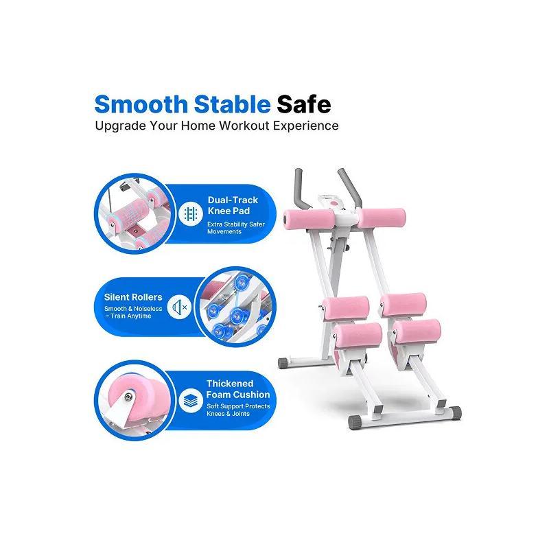 Dual Track Adjustable Ab Trainer Machine With LCD Monitor