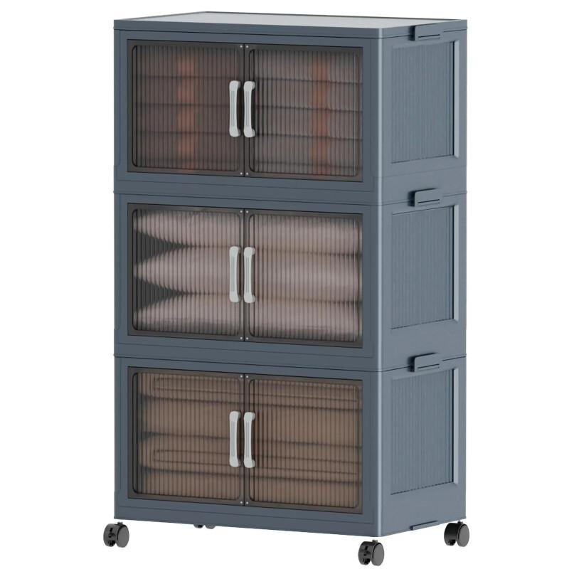 5-Tier Stackable Storage Bins – Collapsible Organizer With Wheels