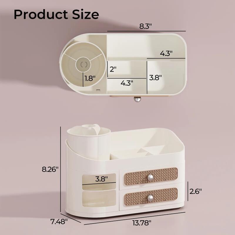 Large Makeup Organizer Box – Multi-Functional Cosmetic Storage